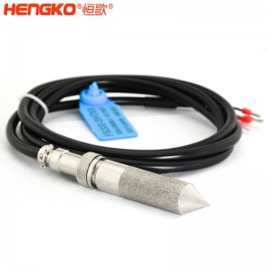 恒歌生產(chǎn)定制土壤測(cè)量溫濕度傳感器,防水精密多孔不銹鋼傳感器探頭外殼