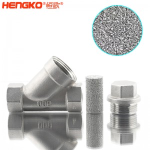 恒歌定制316L粉末燒結不銹鋼Y型過濾器耐腐蝕易清洗，用于化工行業(yè)