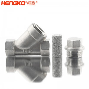恒歌定制316L粉末燒結(jié)不銹鋼Y型過濾器耐腐蝕易清洗，用于化工行業(yè)